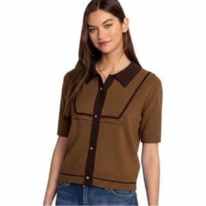 Brown Long Sleeve Vintage Button-Up Cardigan Sweater